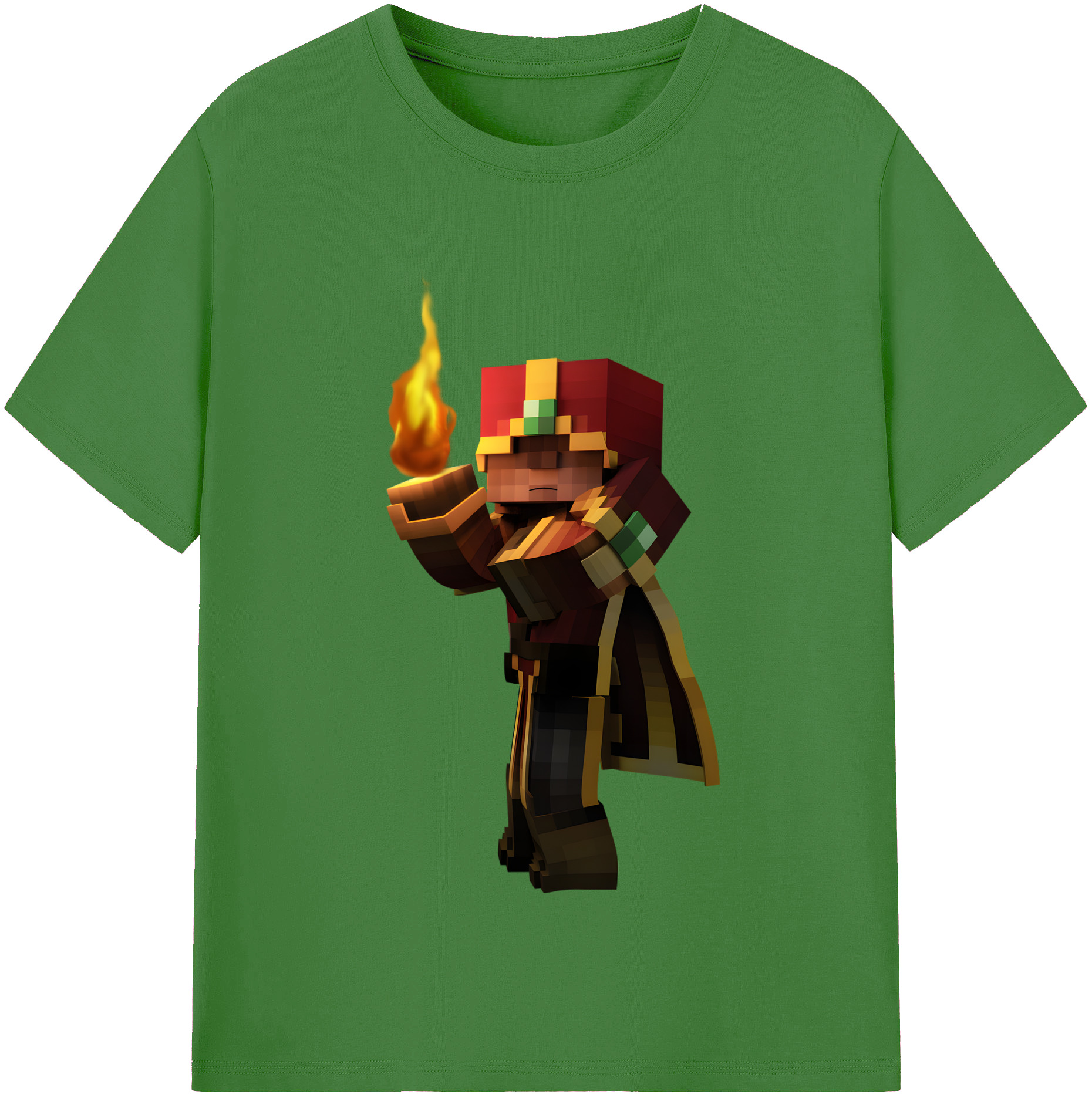 （画像用） マインクラフト ブロックの世界 Minecraft MC Block world レディースカジュアルプリントTシャツ（綿100％）